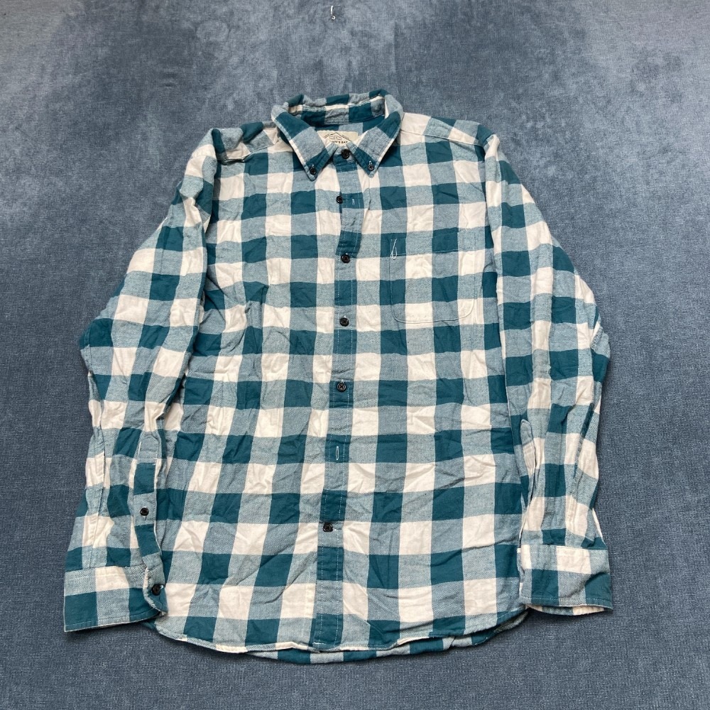 St. John's Bay Flannel Shirt Mens L Multicolor Cotton Plaid Classic Button Down